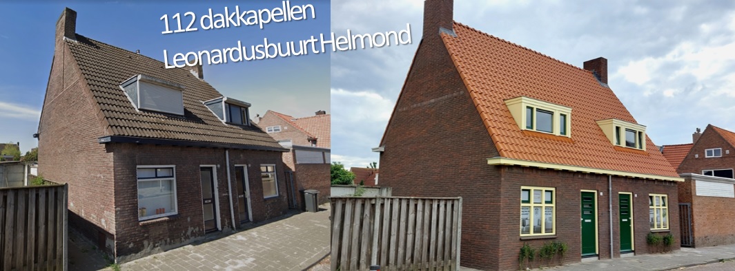112 Dakkapellen voor Ruiterstraat e.o. oftewel Leonardusbuurt in Helmond, een renovatieproject van Jansen Huybregts.